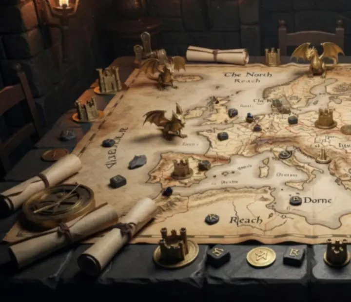 Középkori erődítmény és bázisépítés felülete Game of Thrones: Dragonfire stílusában