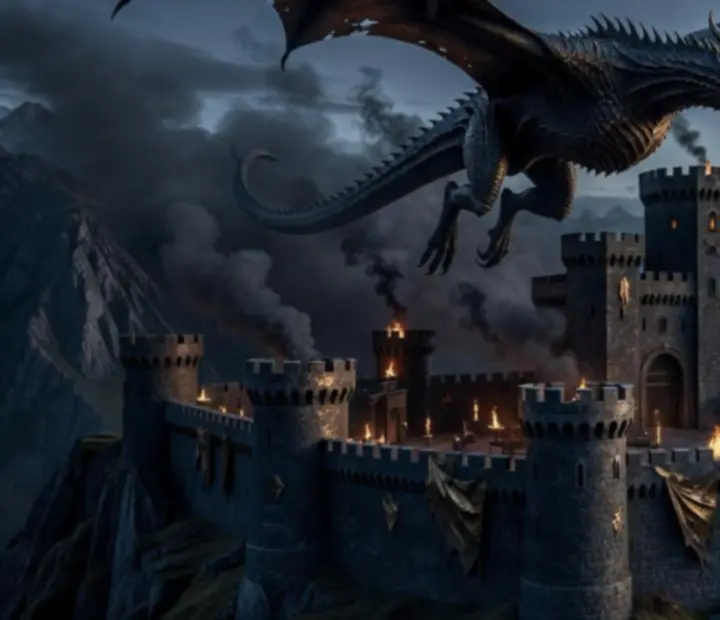 Sárkány Westeros égboltja felett a Game of Thrones: Dragonfire hangulatában